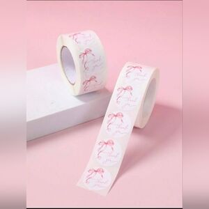 500pcs Pink Bow Small Stickers